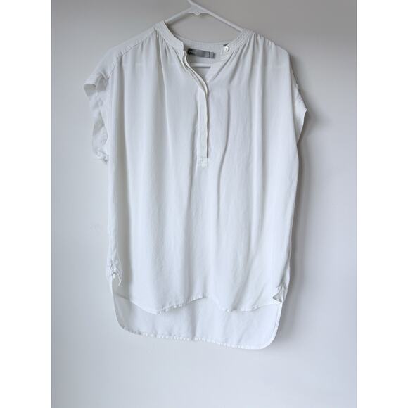 Vince Women's Silk Blouse Size Small S White Relaxed - Picture 1 of 7